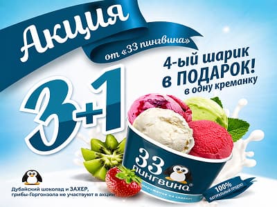 4-й шарик в подарок в «33 пингвина»